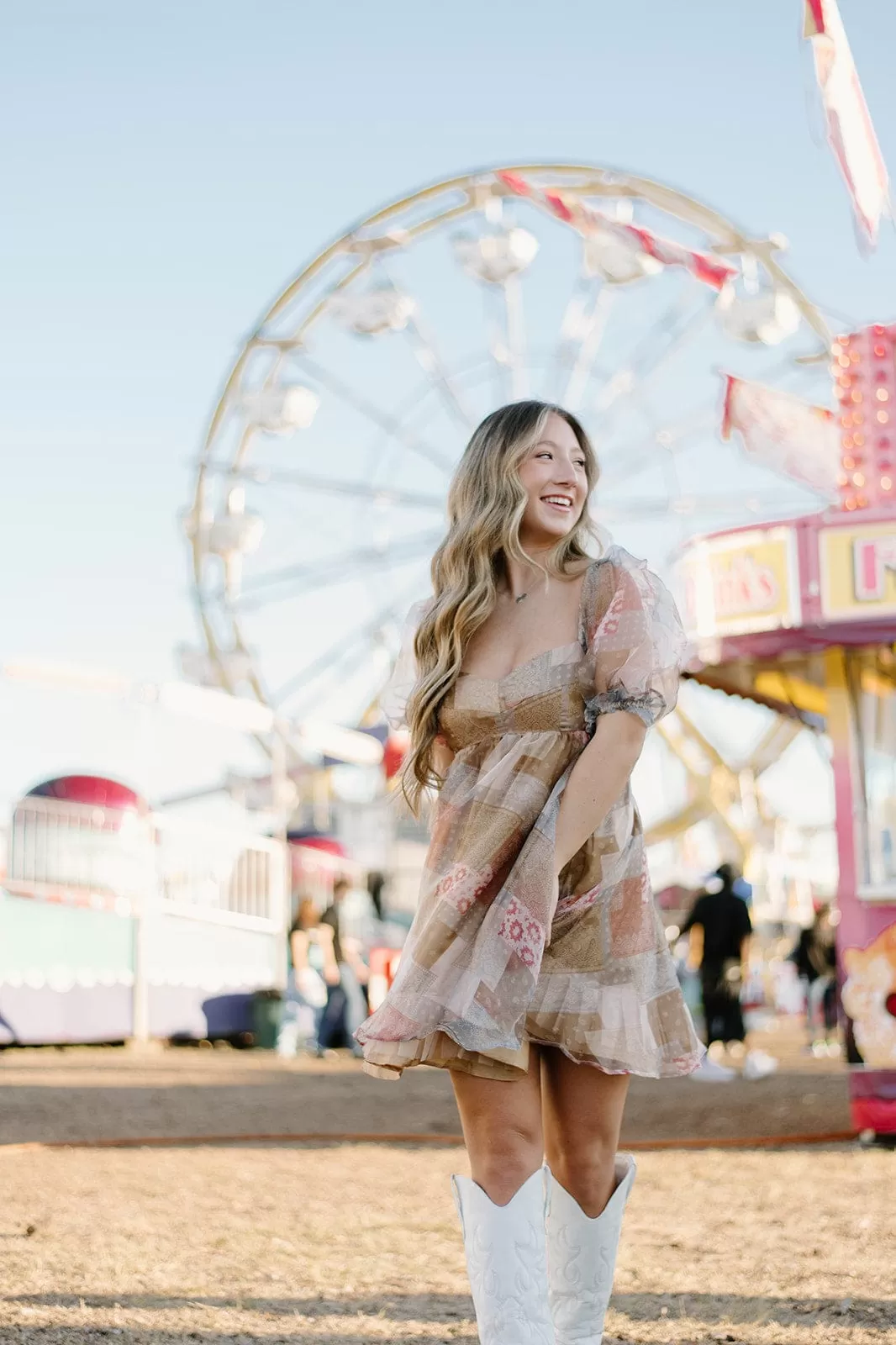 Rust Bandana Babydoll Dress