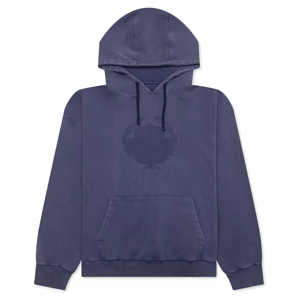 Shadow Oversized Hoodie - Medium Blue