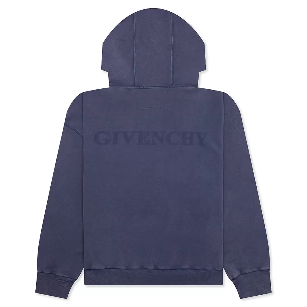 Shadow Oversized Hoodie - Medium Blue