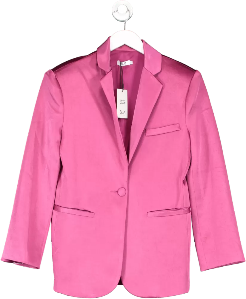 SLA the label Pink Oversized Blazer UK XXS