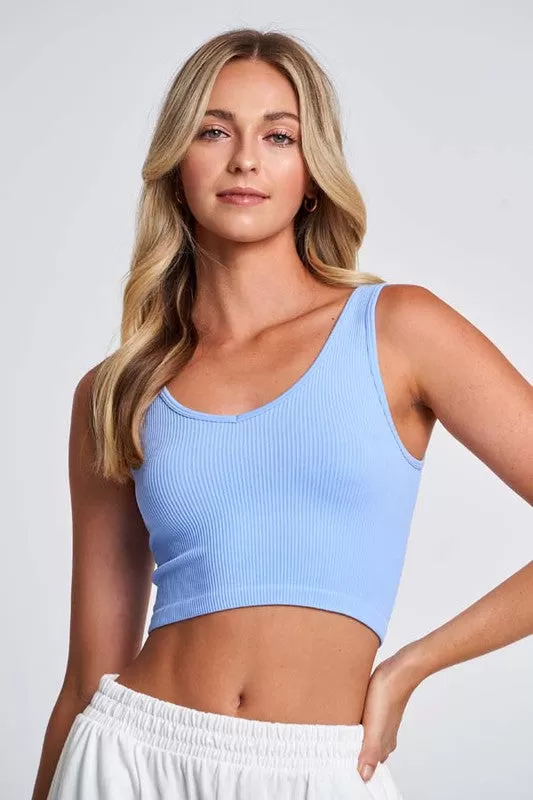 Sleeveless Cropped Tank Top