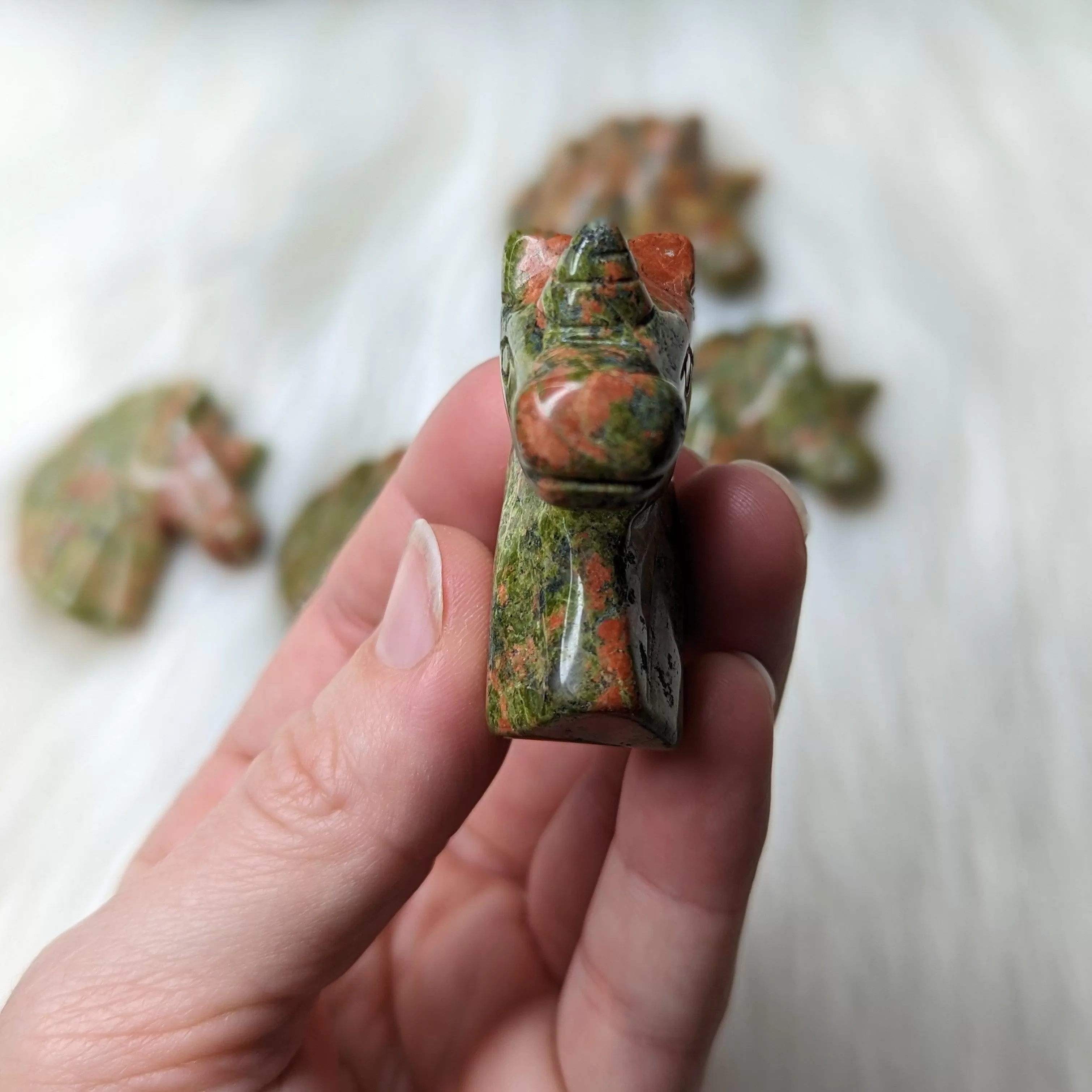 Small Unakite Unicorn Carving~ Magical Protective Energy