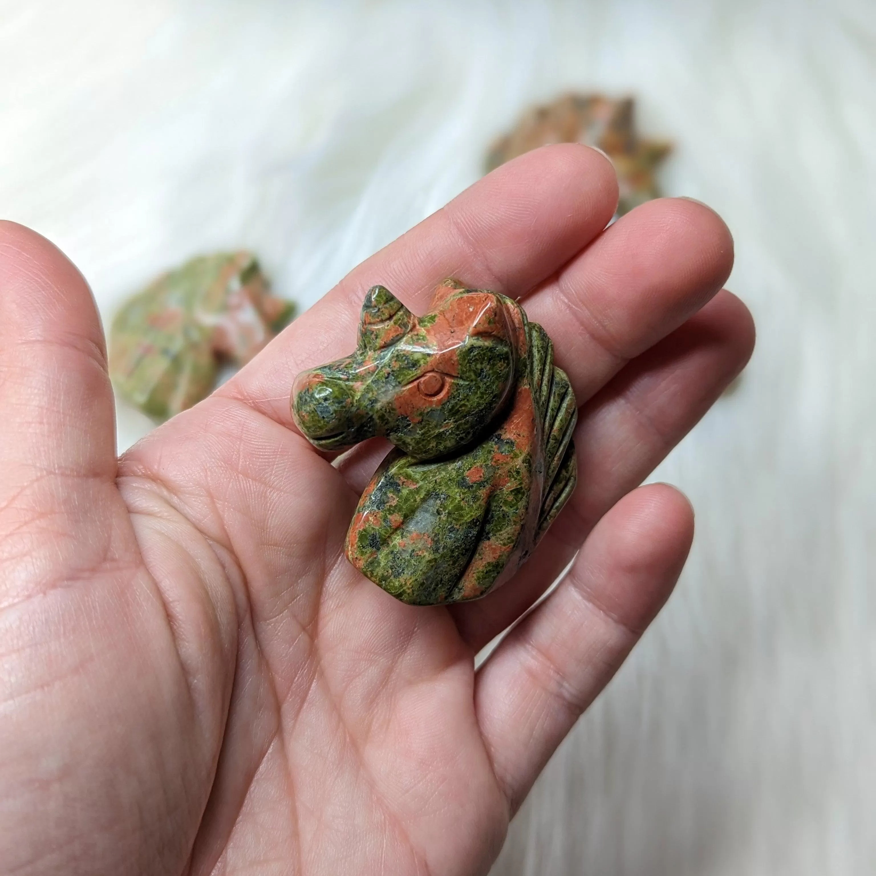 Small Unakite Unicorn Carving~ Magical Protective Energy