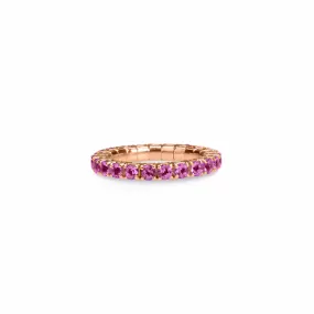 Stretch & Stack Pink Sapphire Eternity Rings, .6-3.0 Carats