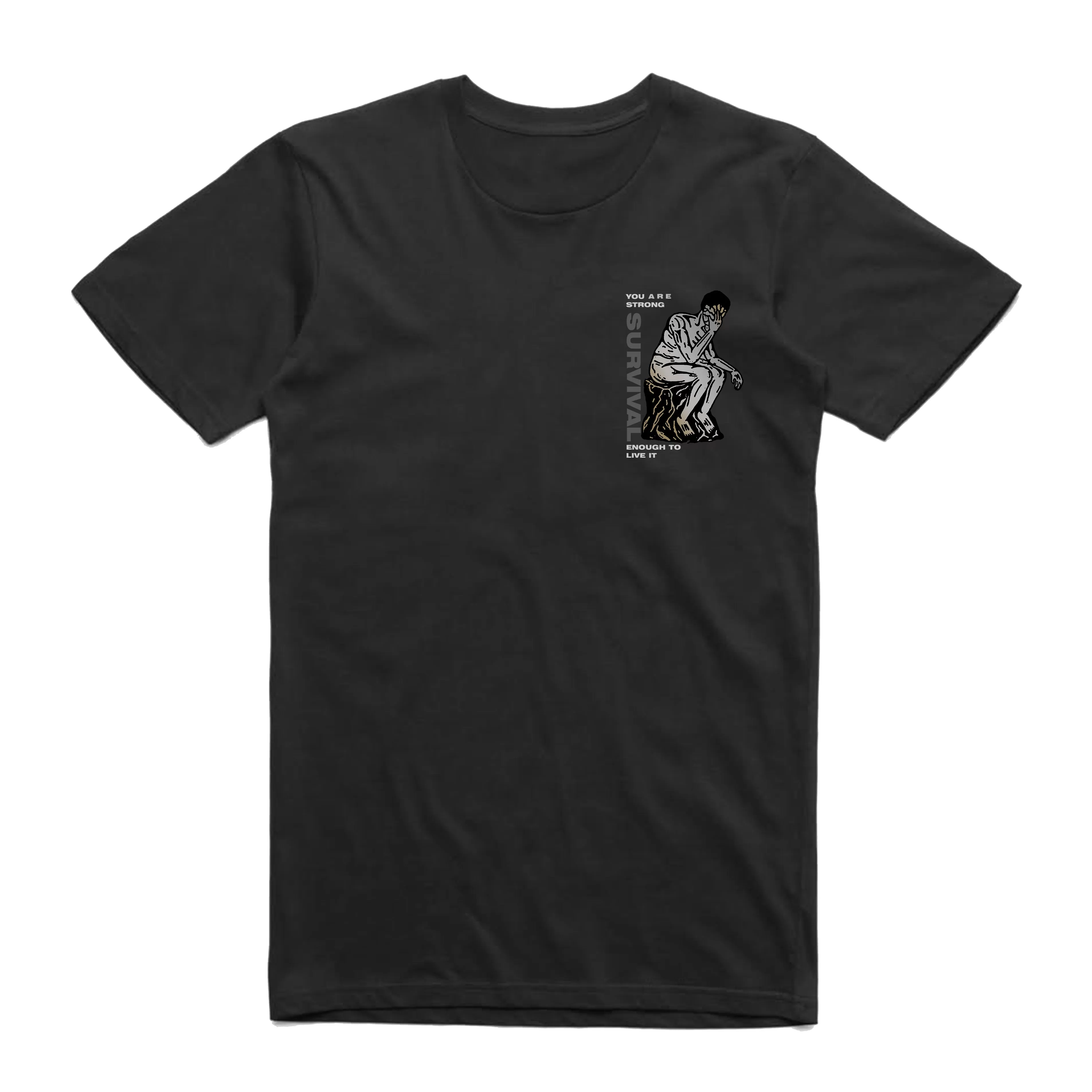 Strong Enough To Live Tee Blk/Grey