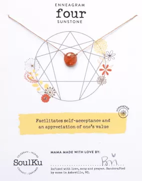 Sunstone Enneagram Necklace for Type Four