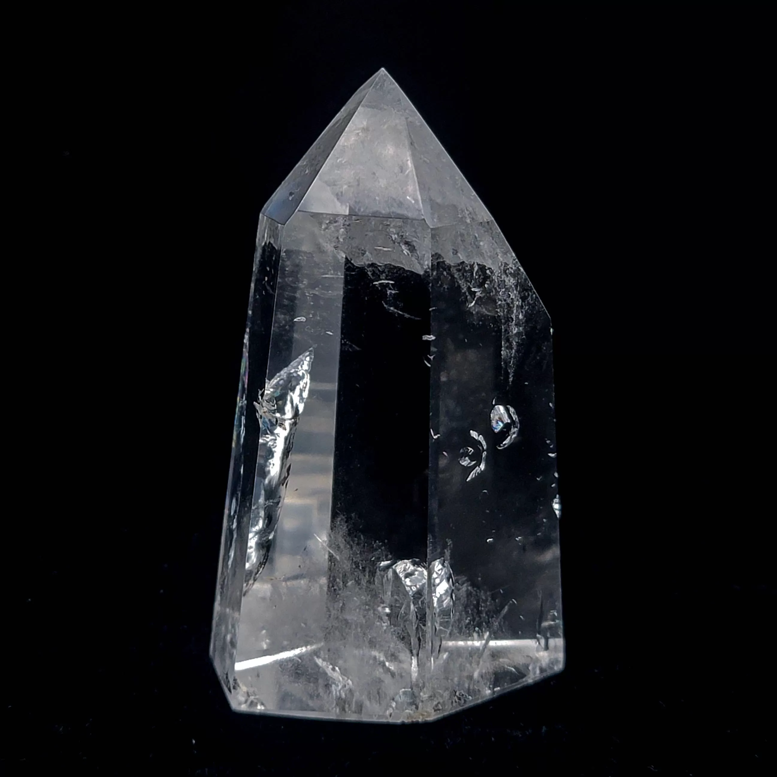 Super Clear Quartz Crystal Point w/Rainbows - 3 3/4