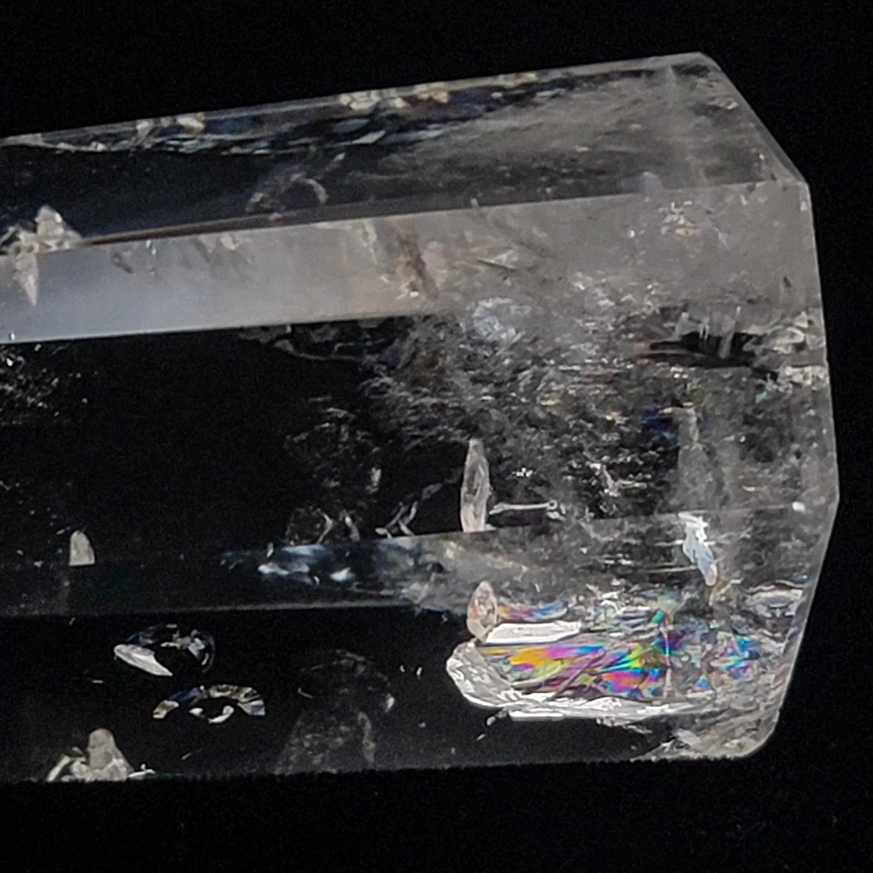 Super Clear Quartz Crystal Point w/Rainbows - 3 3/4