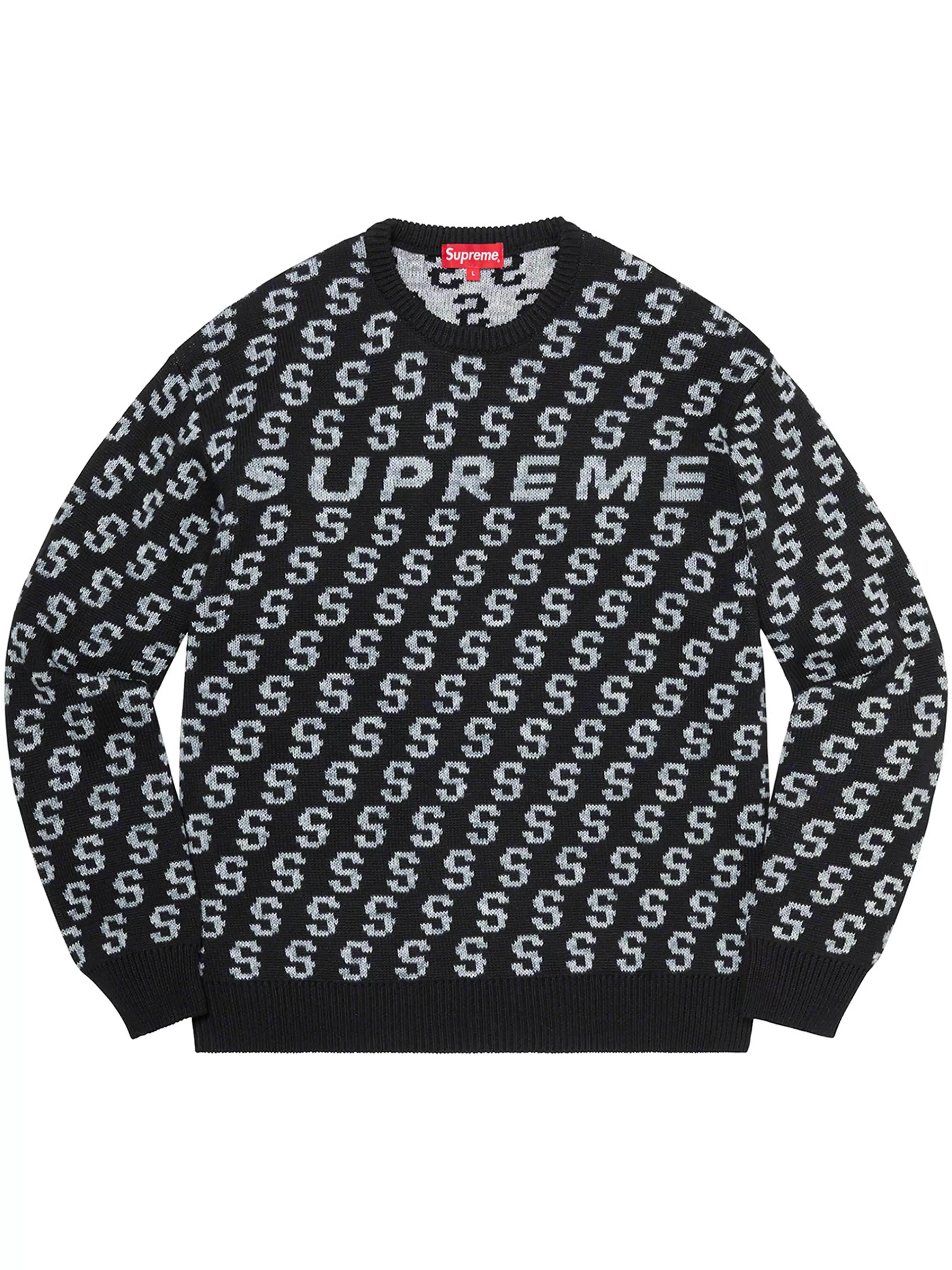 Supreme S Repeat Sweater Black [SS21]