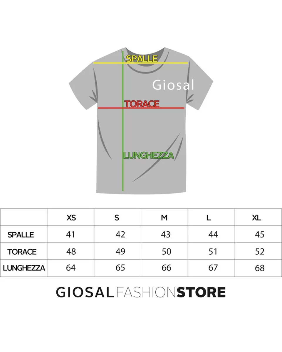 T-shirt Uomo Girocollo Tinta Unita Blu Manica Corta Casual Basic GIOSAL