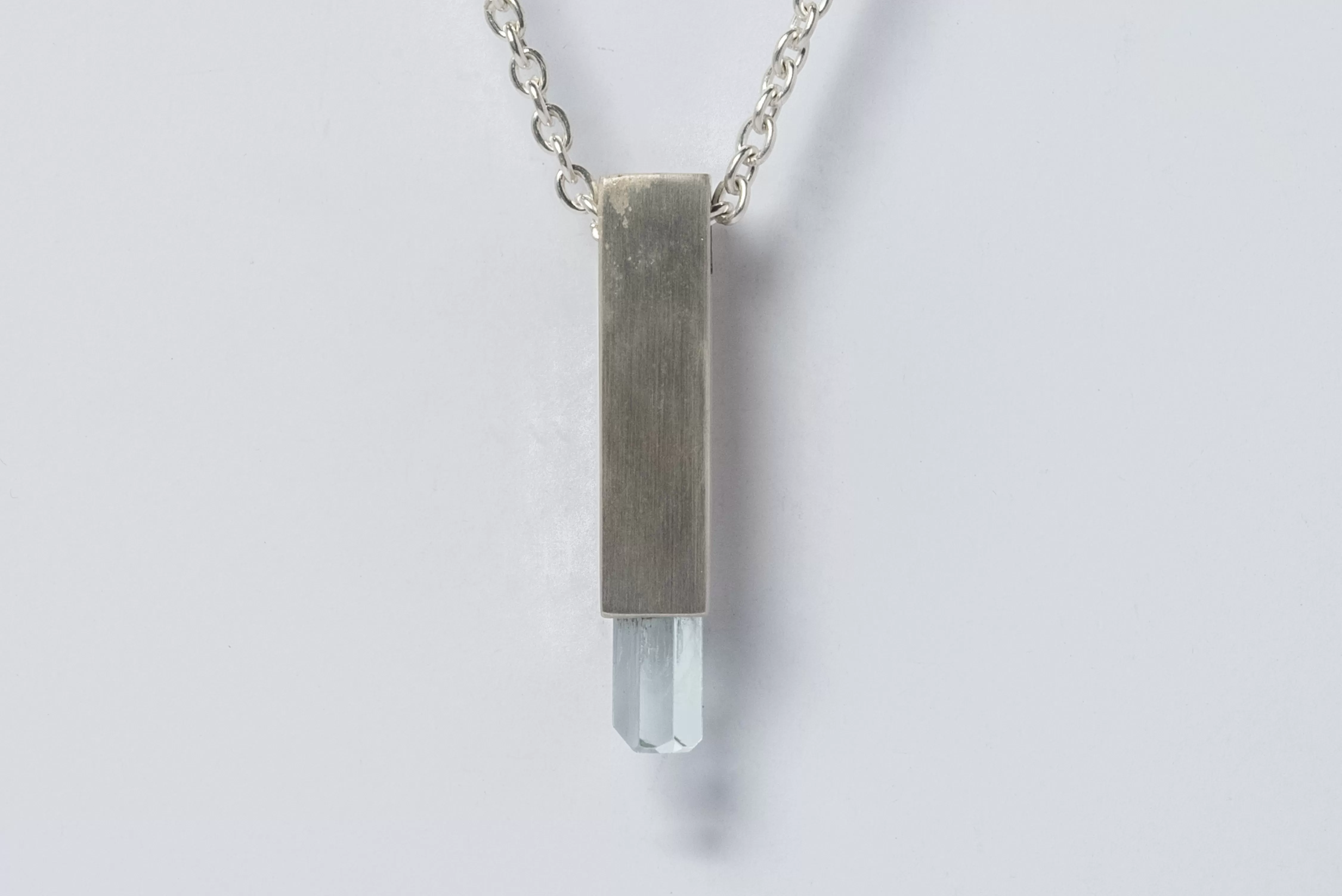 Talisman Cuboid Necklace (Aquamarine, MA AQU)