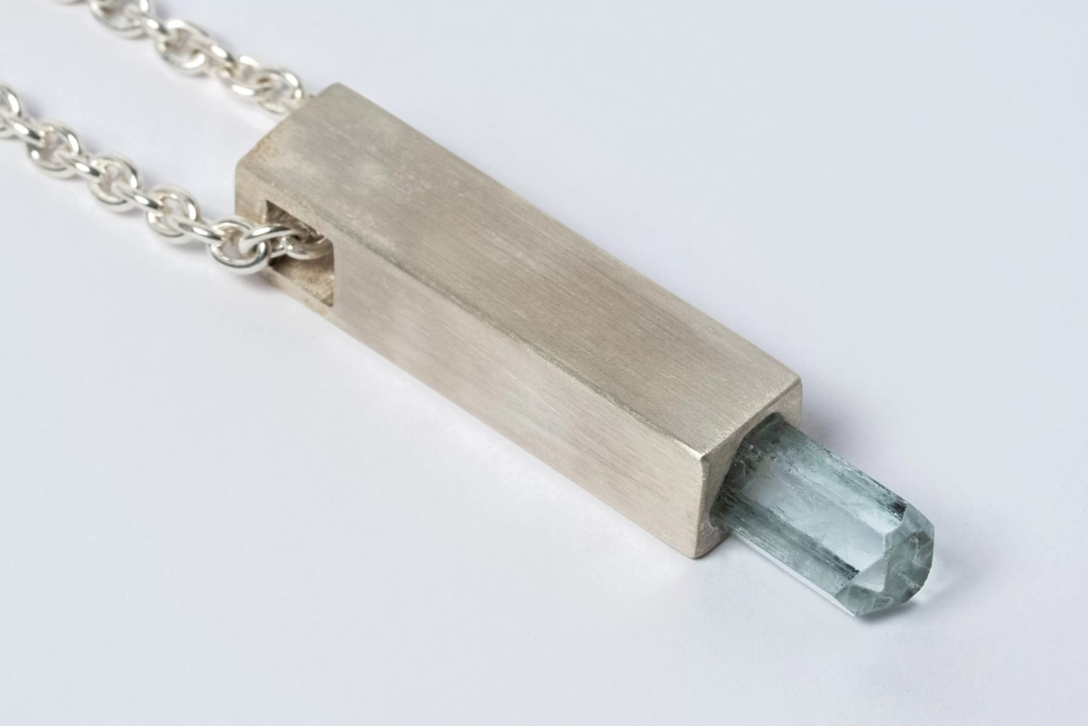 Talisman Cuboid Necklace (Aquamarine, MA AQU)