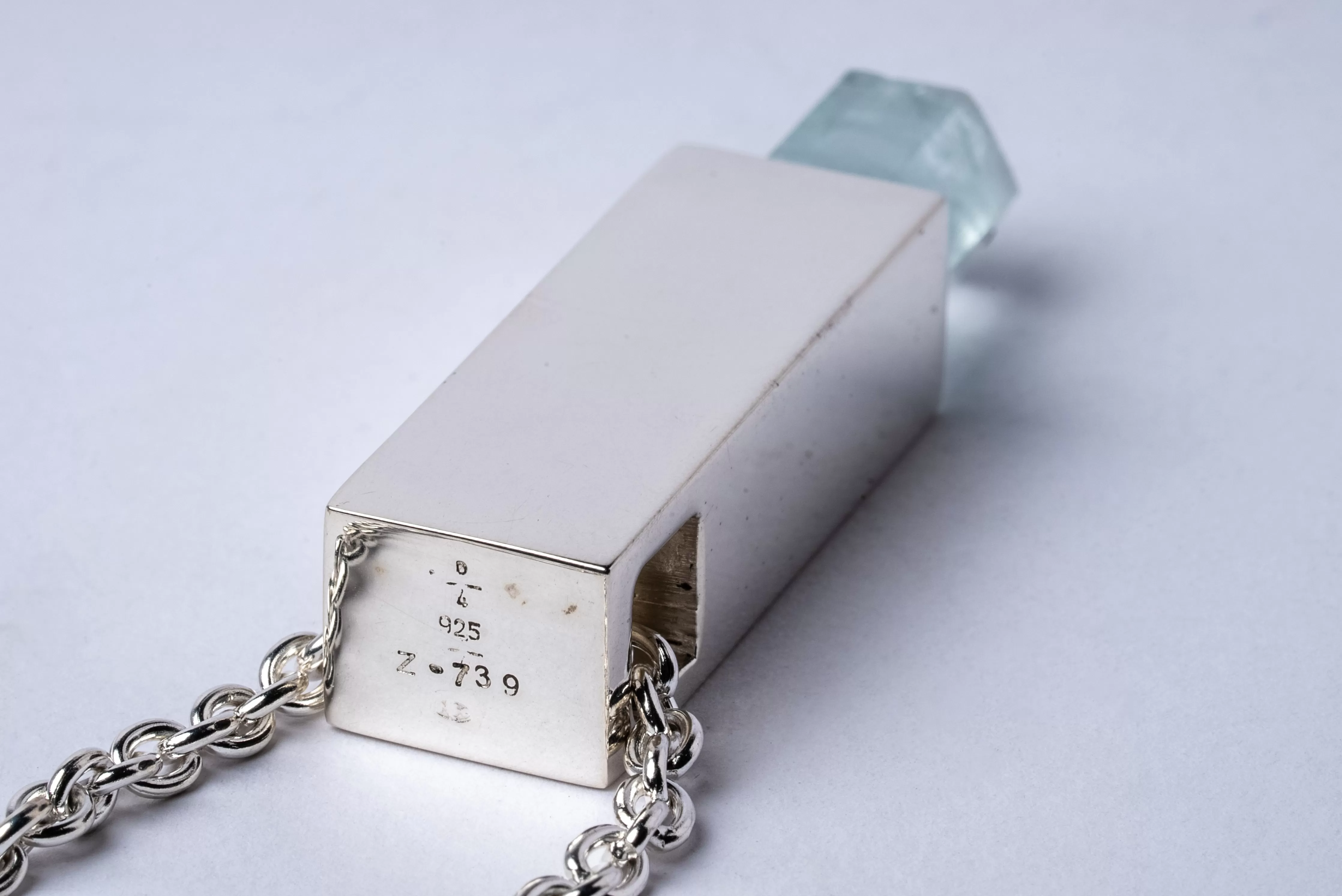 Talisman Cuboid Necklace (Aquamarine, PA AQU)