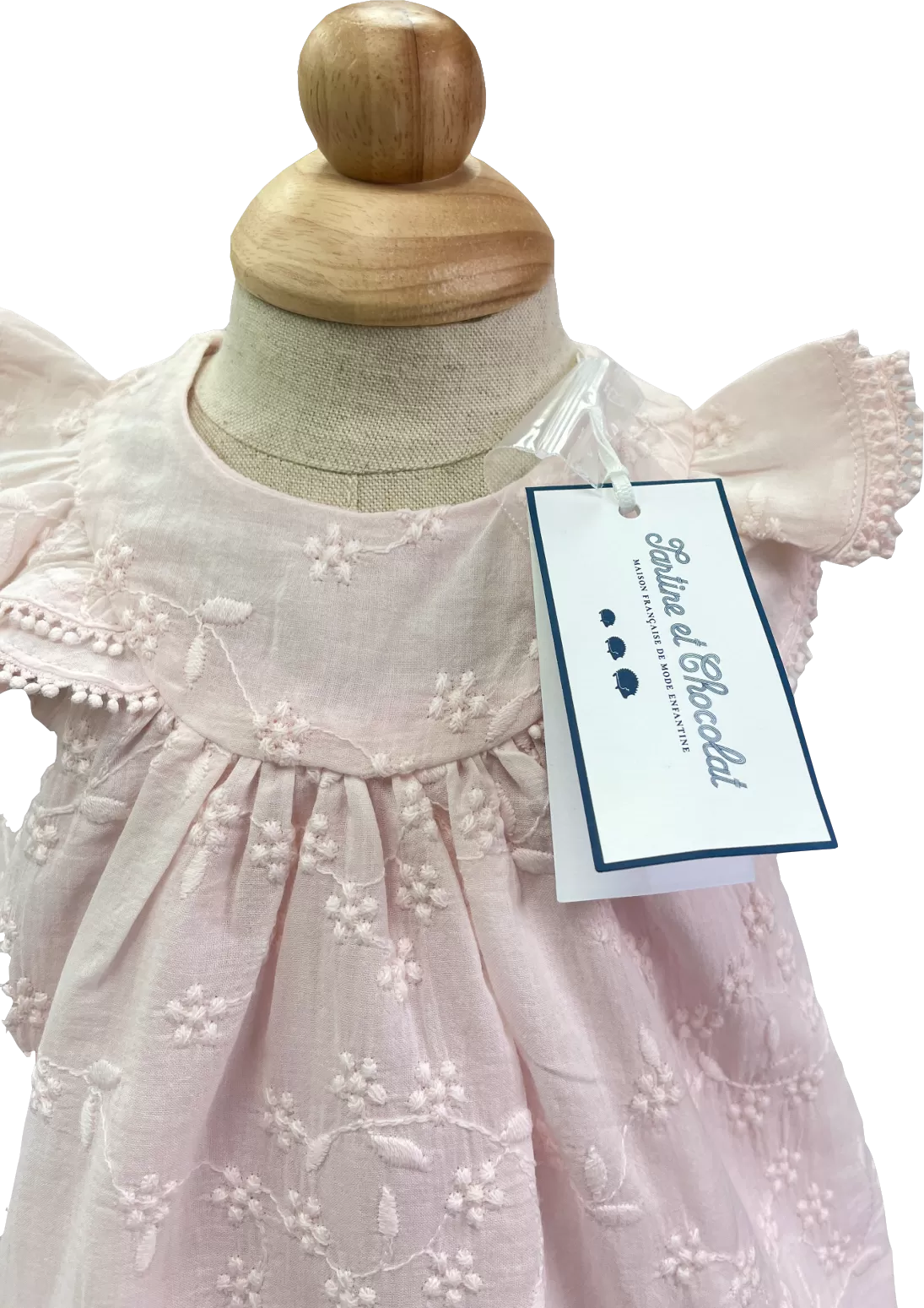 Tartine et Chocolat Pale Rose Pink Embroidered Floral Dress 3-6 Months