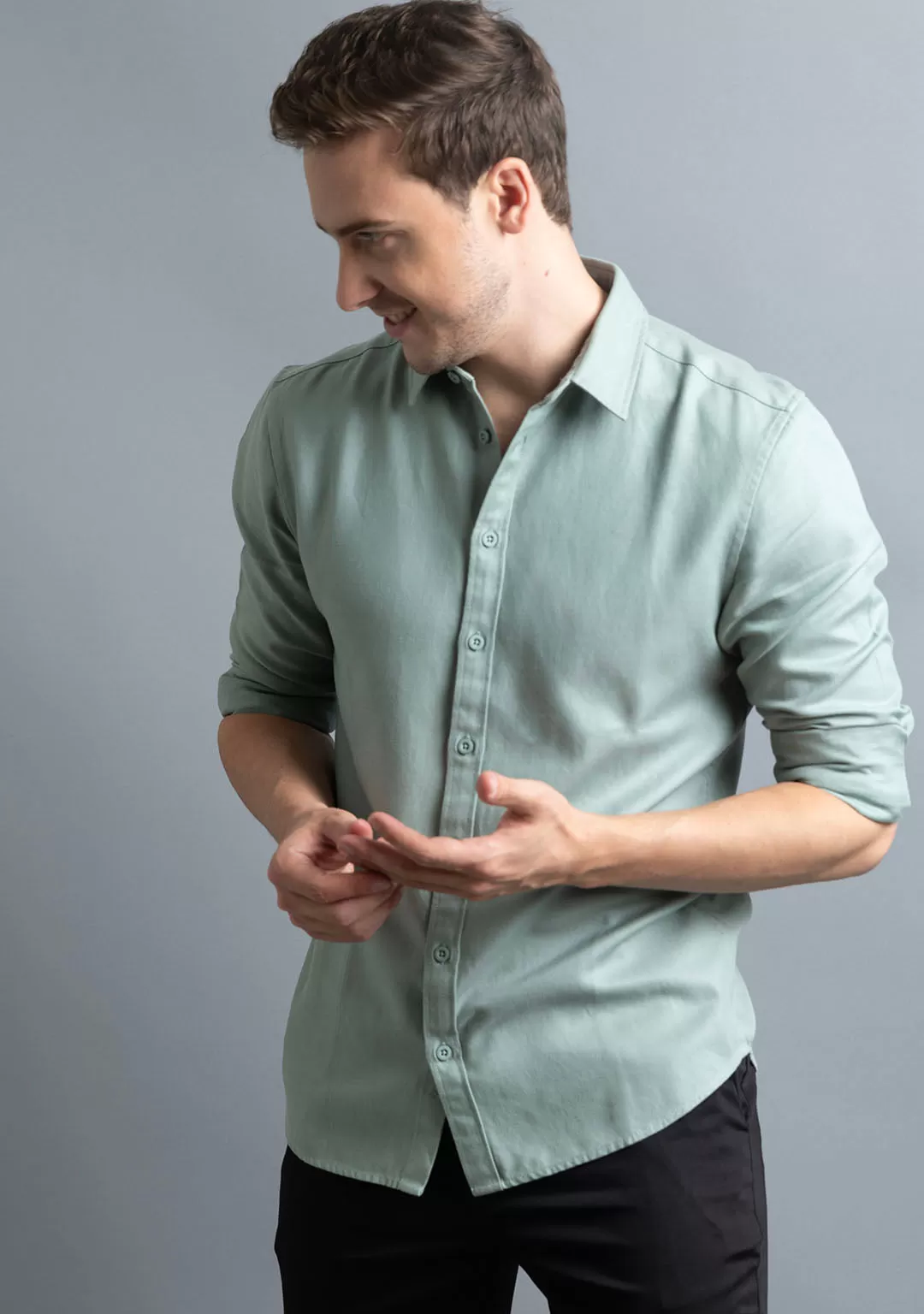 Tencel™ Shirt in Sage Green