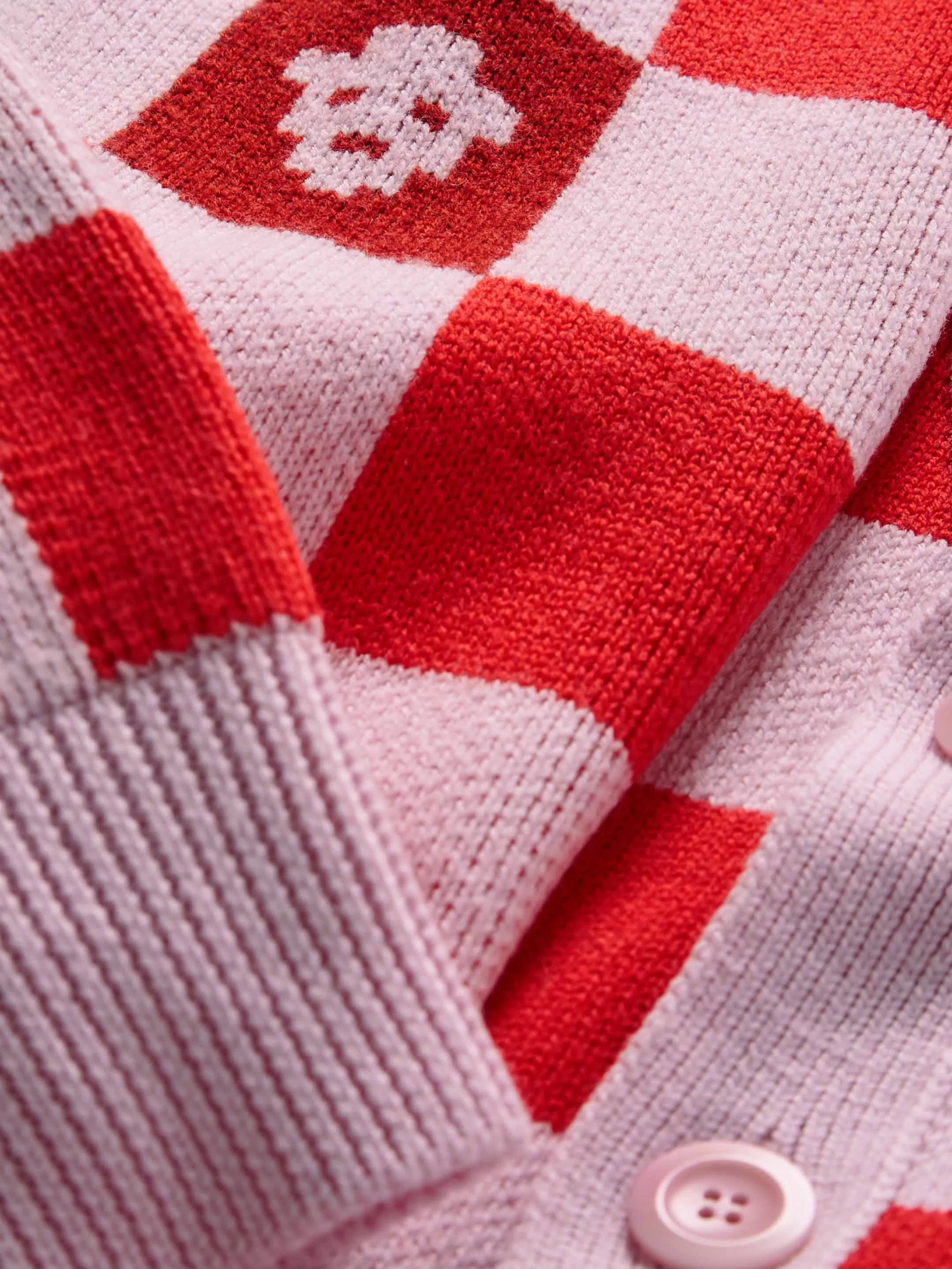 The Checkmate Cardigan - Candyfloss Pink