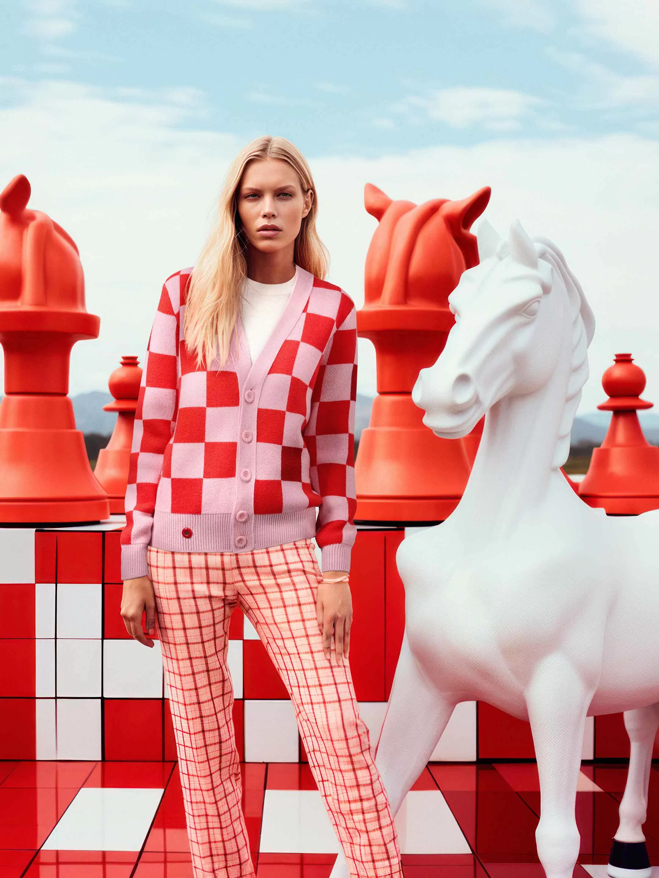 The Checkmate Cardigan - Candyfloss Pink