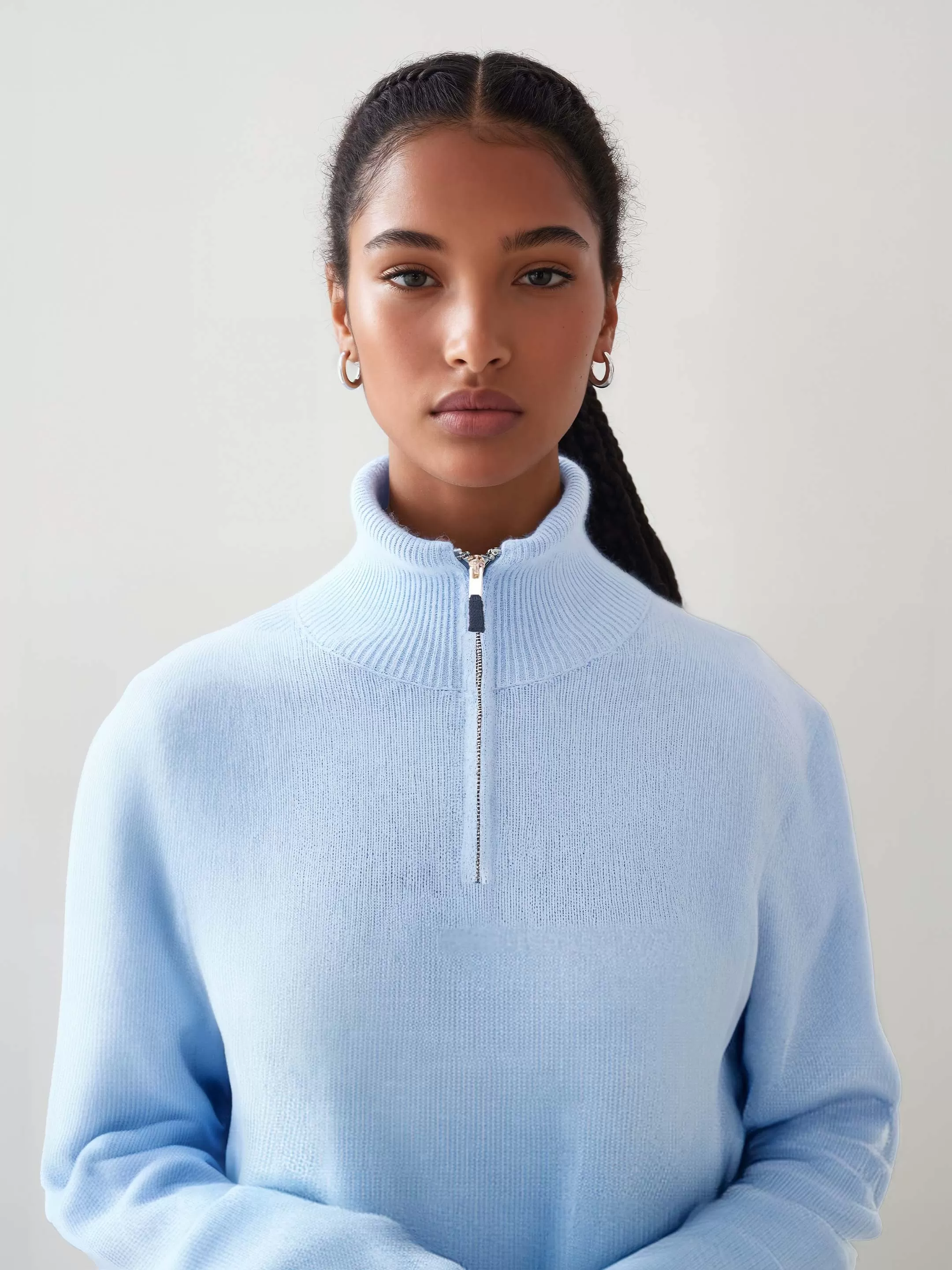 The Half Zip - Cloud Blue