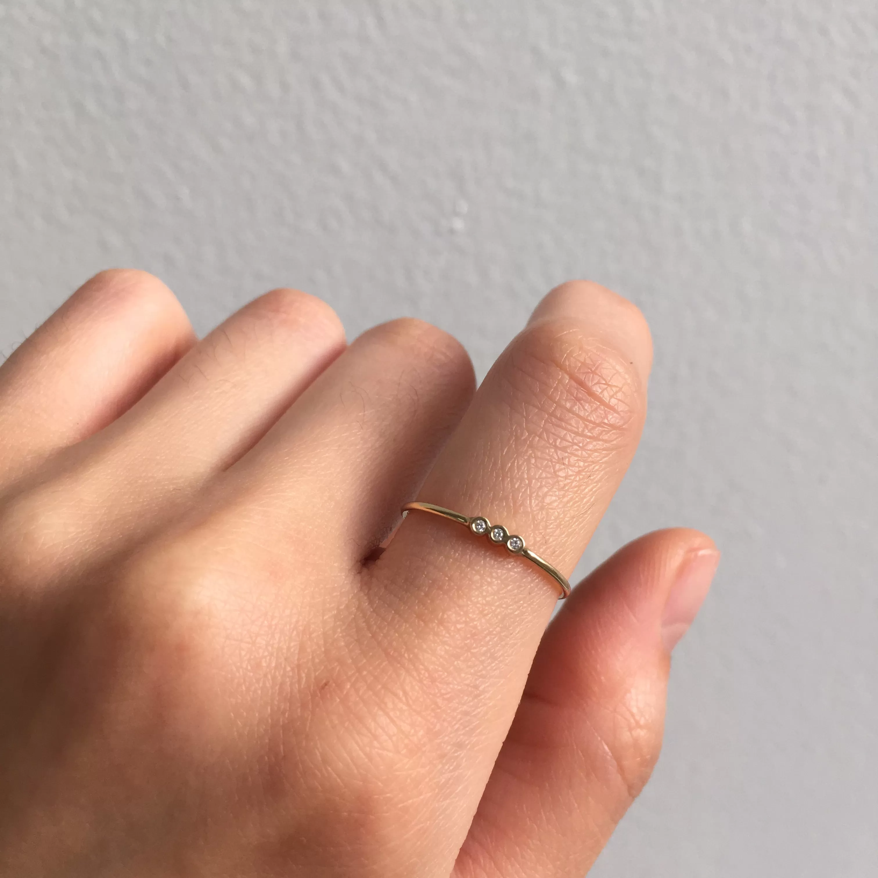 Three Bezel Ring