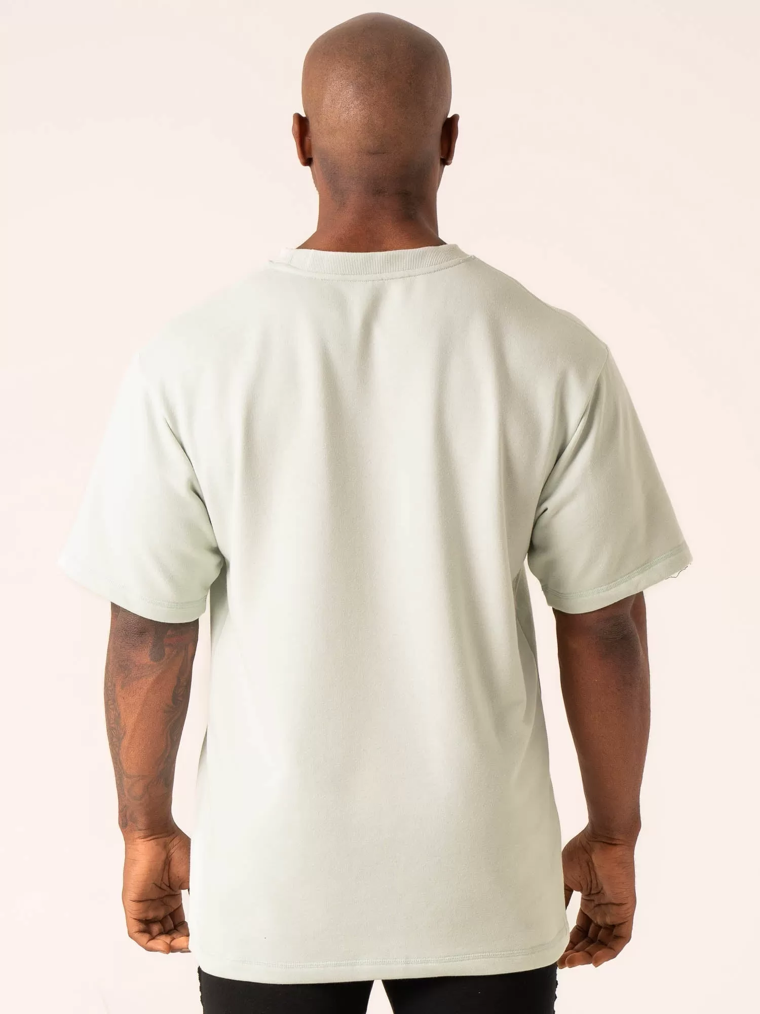 Throwback Oversized Fleece T-Shirt - Seafoam