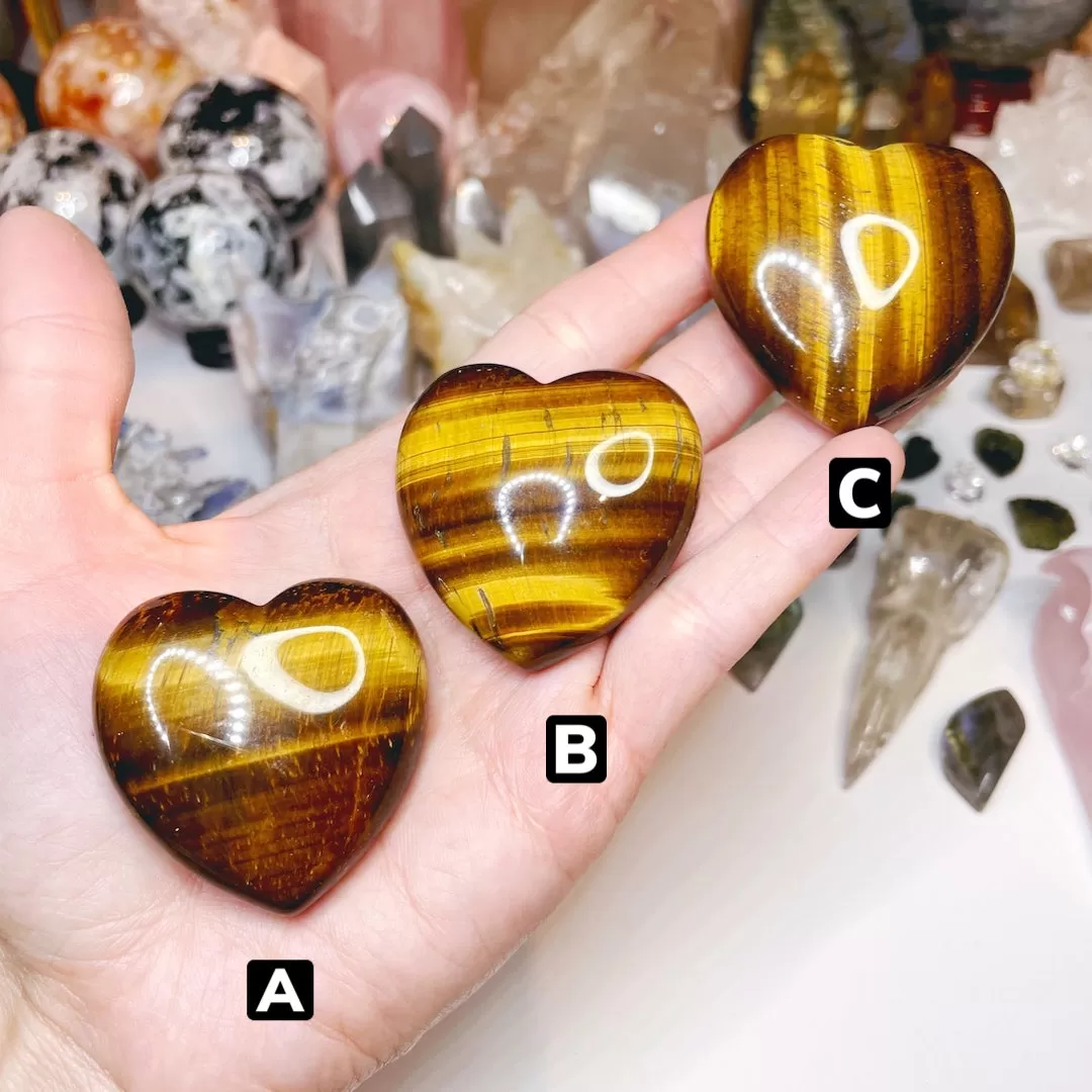 Tiger Eye Hearts