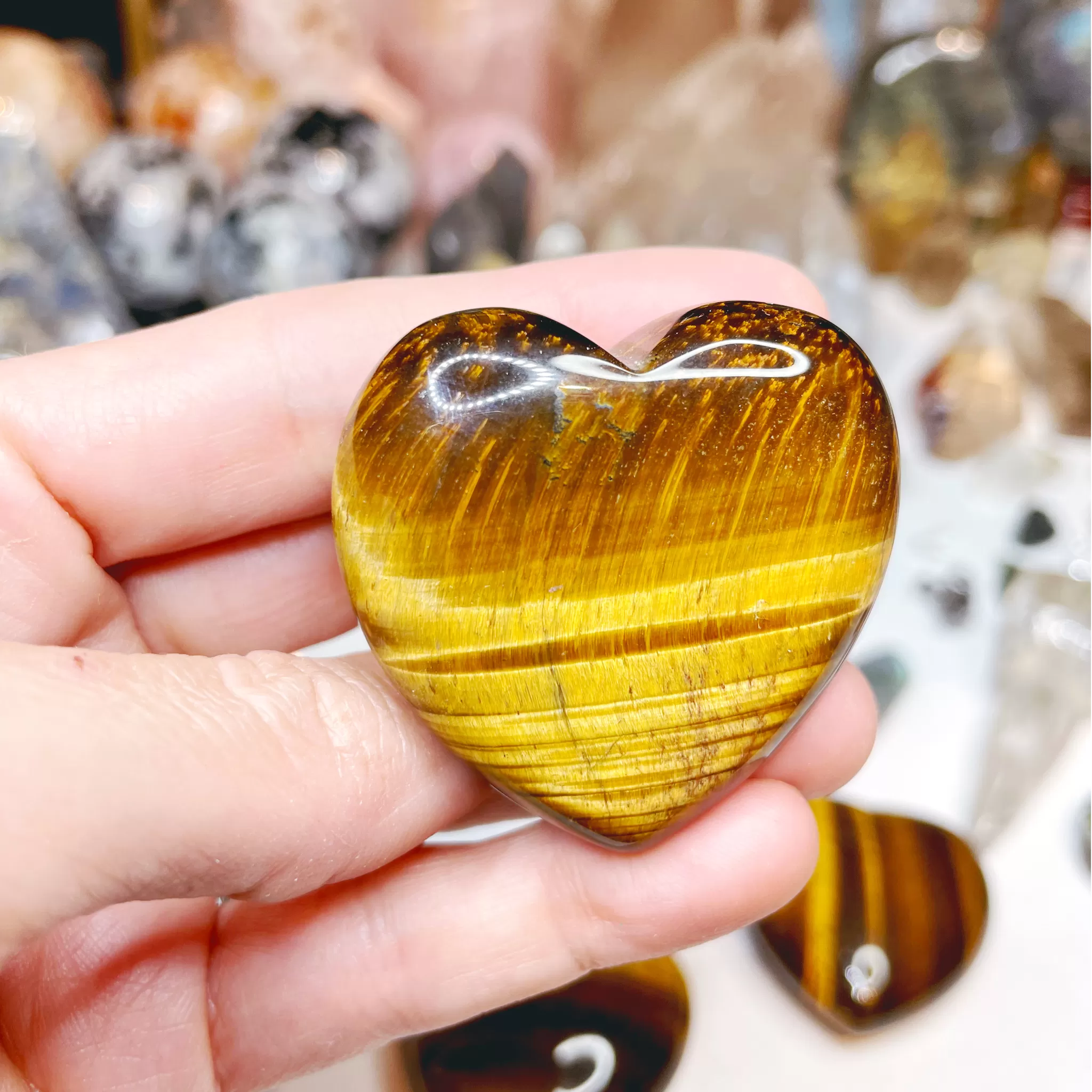 Tiger Eye Hearts