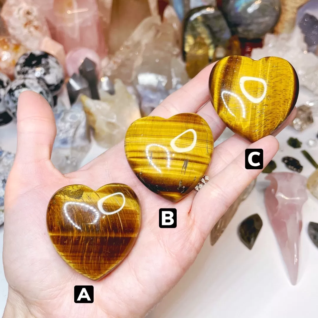 Tiger Eye Hearts