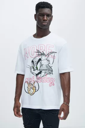 Tom And Jerry Nope Not Today Short Sleeve Tee - White