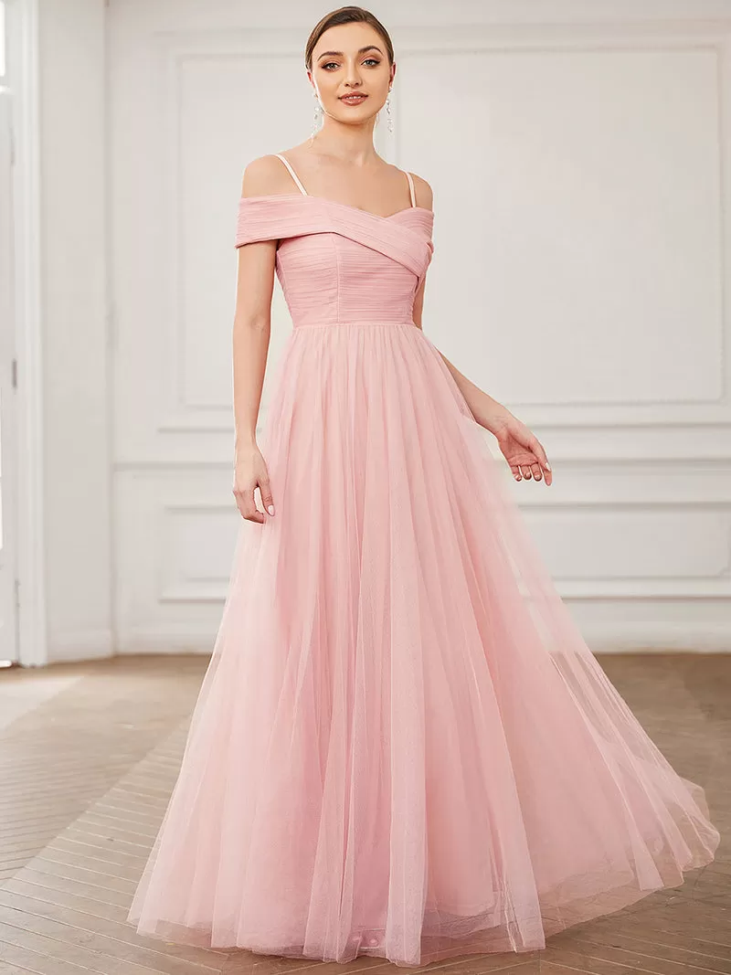 Tulle Off Shoulder Ball Gown Size 6 Style 0331