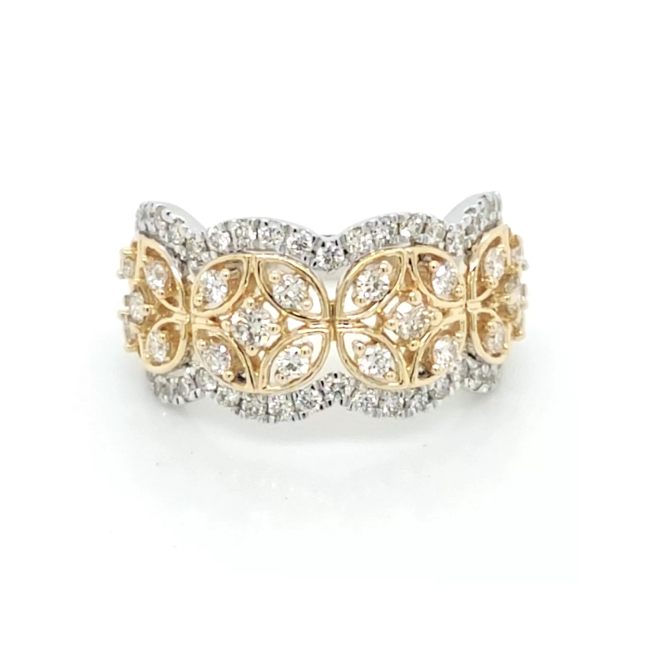 Two Tone Diamond Ring