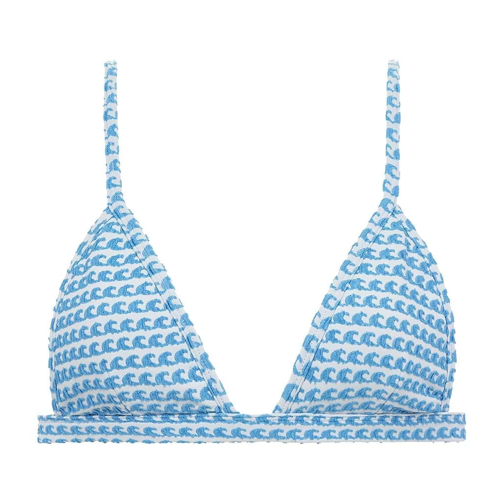 Wave Repeat Hunter Triangle Bikini Top