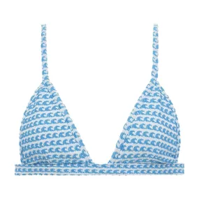 Wave Repeat Hunter Triangle Bikini Top