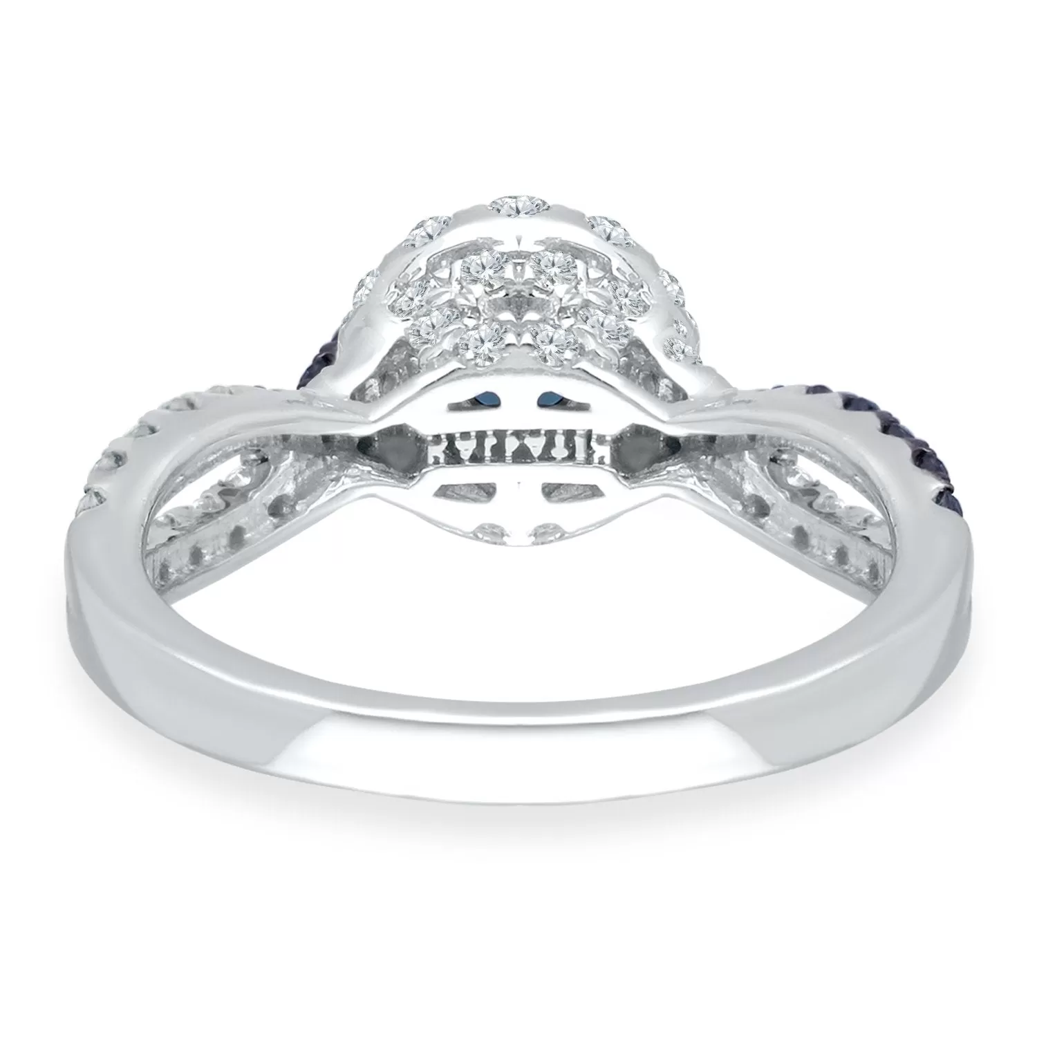 White Gold Blue & White Diamond Eternal Ring