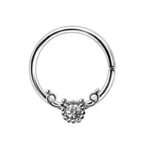 WildKlass 316L Stainless Steel Flower Vine Annealed Seamless Ring