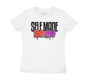 Womens Black Gloss 7 Shirt - Self Made - White