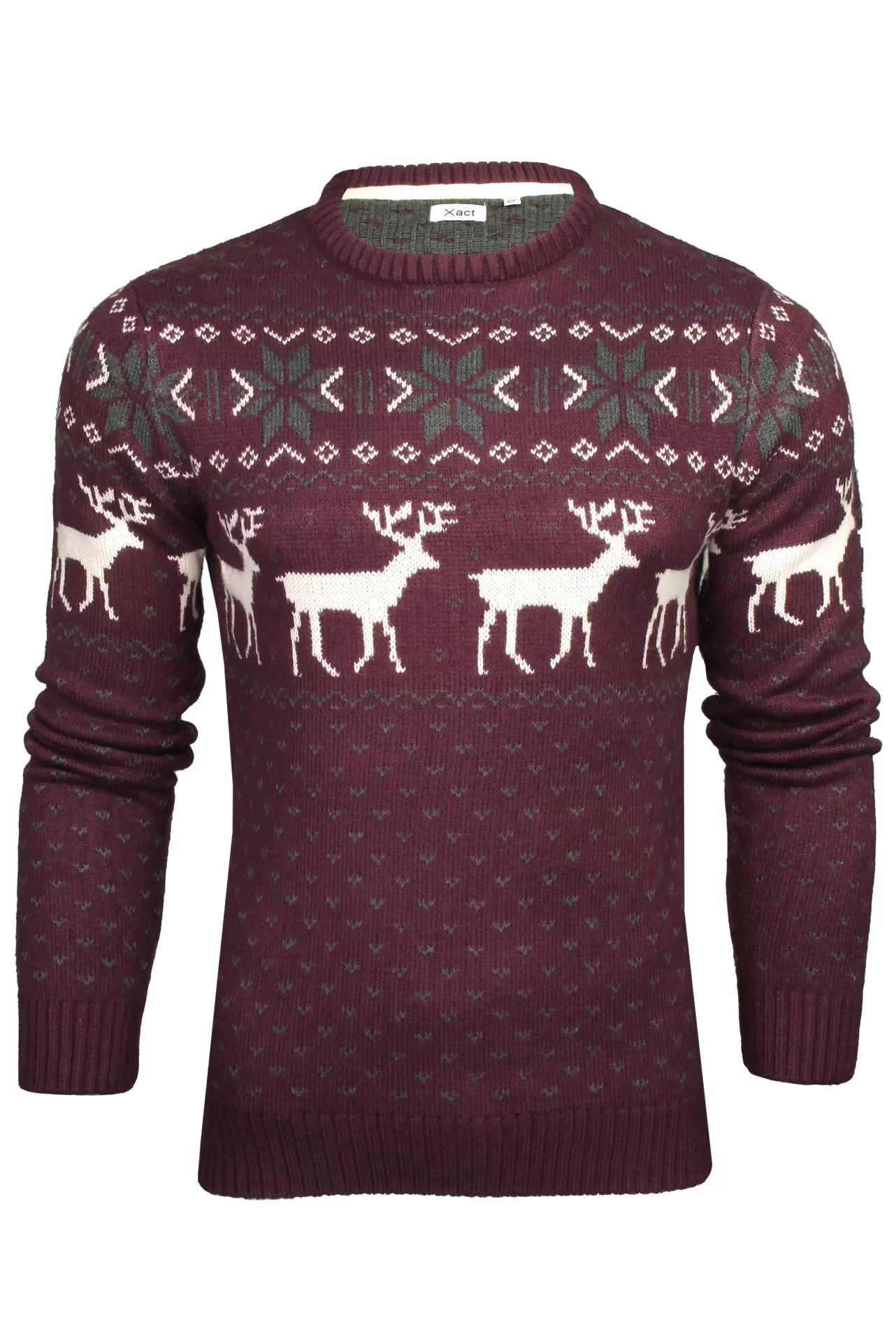 Xact Men's Nordic Fairisle Crew Neck Christmas Jumper